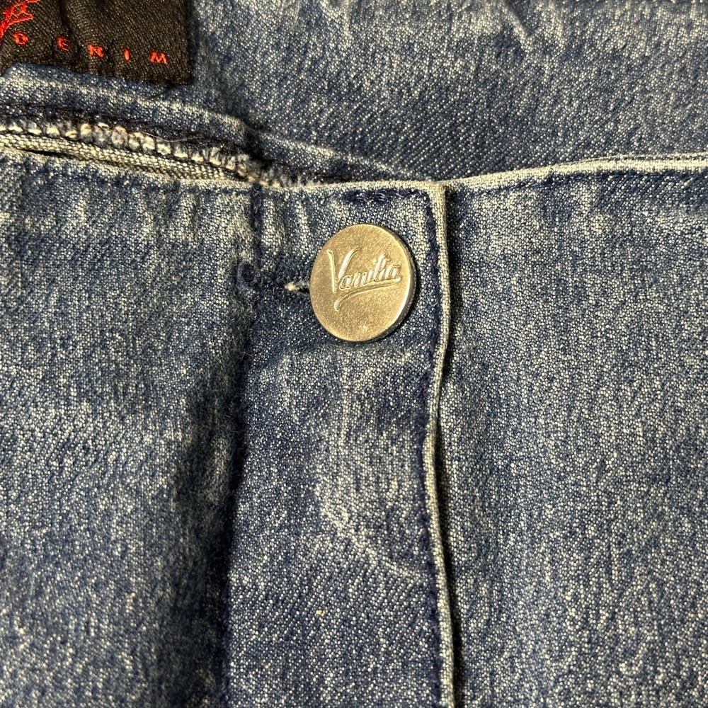 Vintage Vanilia Denim Jeans Womens 30" Waist High Rise Straight Leg Zip Pockets - Picture 6 of 16